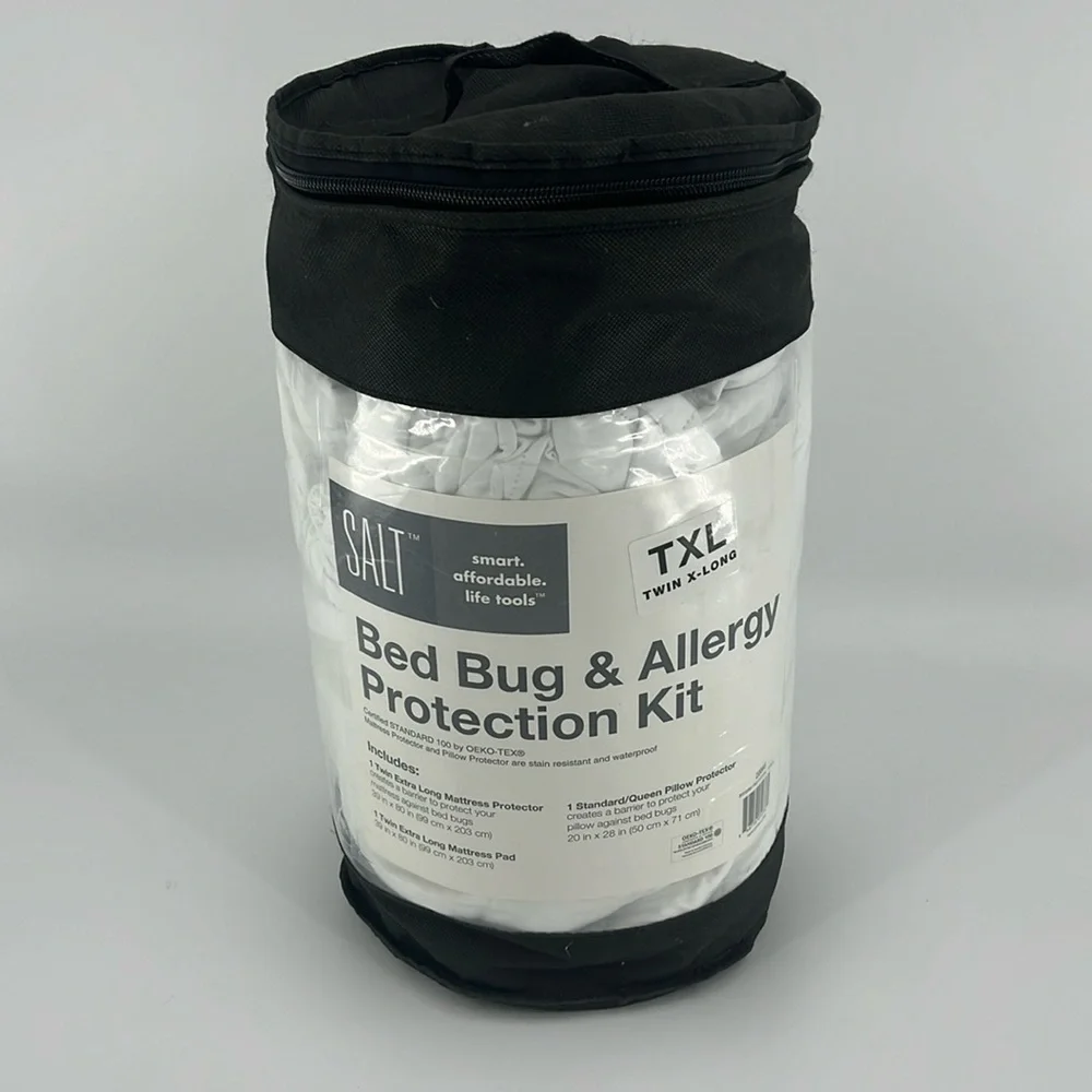 SALT Bed Bug & Allergy Protection Kit TXL Twin X-Long White NEW